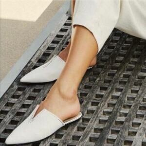 Paige Alia Studded Pointed Tow Mule Flats - Size 7